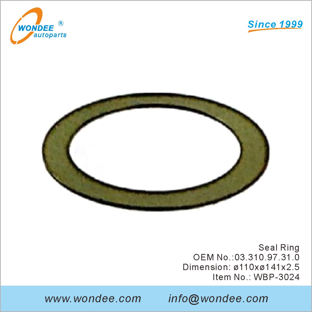 Sceau anneau OEM 0331097310 pour BPW de Wondee