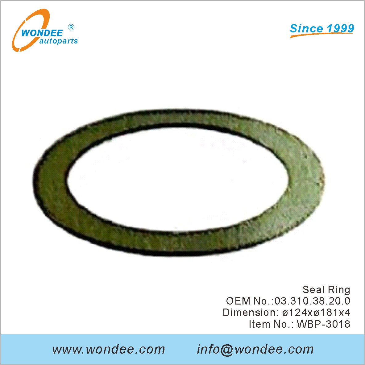 Sceau anneau OEM 0331038200 pour BPW de Wondee