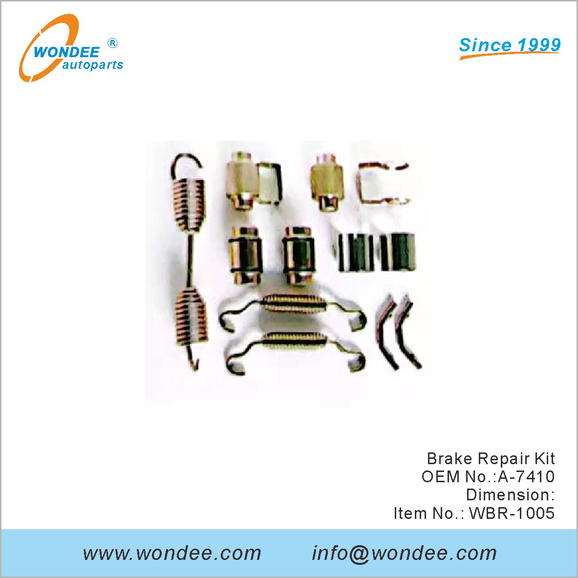 Kit de réparation de frein OEM A-7410 de Wondee