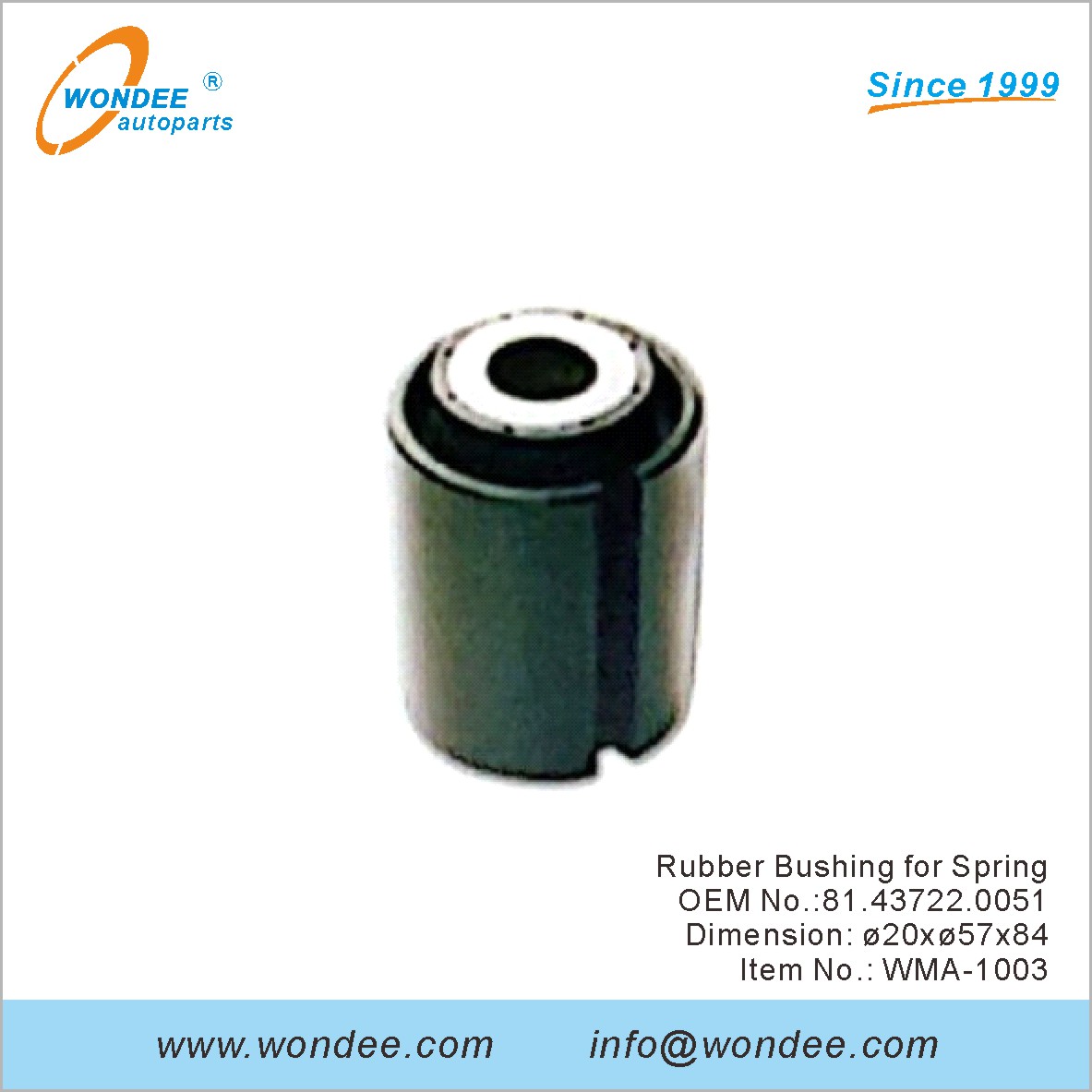 Suise en caoutchouc pour Spring OEM 81.43722.0051 pour l'homme de Wondee