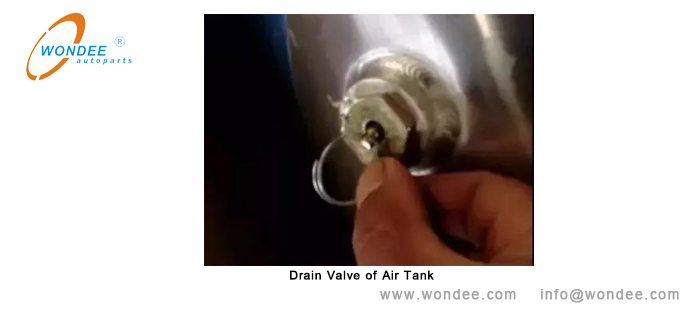 Vanne de vidange du réservoir d'air